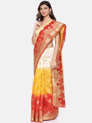 CLASSICATE from the house of The Chennai Silks  Women's Multicolor Dupion Saree With Blouse 1