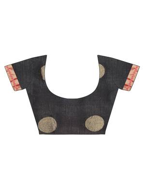 CLASSICATE from the house of The Chennai Silks  Women's Black Dupion Saree With Blouse 5