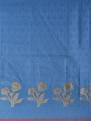CLASSICATE from the house of The Chennai Silks  Women's Blue Organza Saree With Blouse 3
