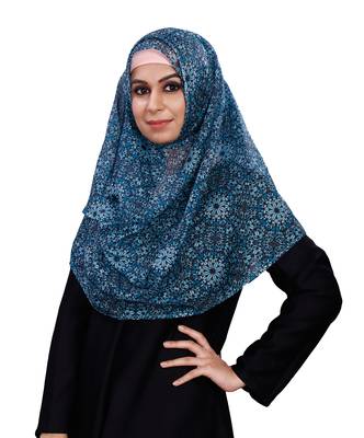 Women's Floral Printed BSY Magic Scarf Hijab Dupatta 5