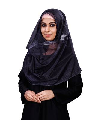 Women's Leaf Printed BSY Magic Material Scarf Hijab Dupatta 1