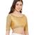 Women's Gold Silk Blend Readymade Free Size Saree Blouse