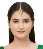 White Kundan Maang Tikka