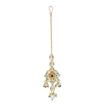 White Kundan Maang Tikka 2