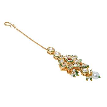 White Kundan Maang Tikka 3
