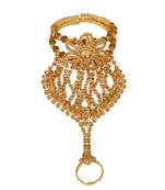 Bewitching Gold Plated Square Shape Diamond  Phool (Pocha)For Women & Girls