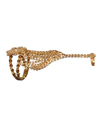 Bewitching Gold Plated Square Shape Diamond  Phool (Pocha)For Women & Girls 2