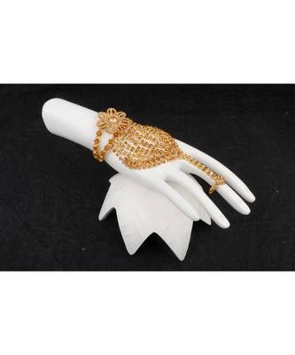 Bewitching Gold Plated Square Shape Diamond  Phool (Pocha)For Women & Girls 4
