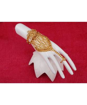Bewitching Gold Plated Square Shape Diamond  Phool (Pocha)For Women & Girls 5
