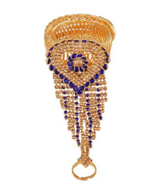 Bewitching Gold Plated Square Shape Diamond  Phool (Pocha)For Women & Girls 1