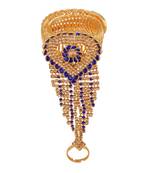Bewitching Gold Plated Square Shape Diamond  Phool (Pocha)For Women & Girls