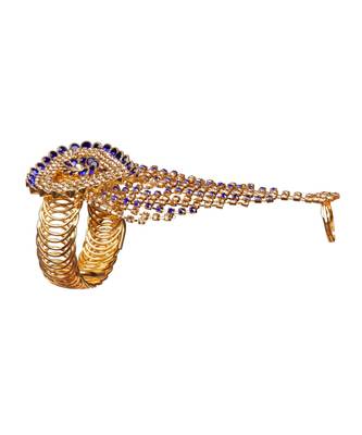 Bewitching Gold Plated Square Shape Diamond  Phool (Pocha)For Women & Girls 2
