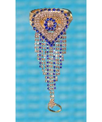 Bewitching Gold Plated Square Shape Diamond  Phool (Pocha)For Women & Girls 3