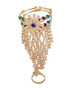 Gold Plated Traditional Phool (Pocha) Free Size  For Women & Girls