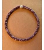 Youthful Wine Color Beaded Necklace