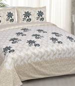 Pink City Fabrcs Unique Design Pure Cotton Jaipuri Bedsheet with 2 Pillow Cover