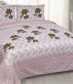 Pink City Fabrcs Unique Design Pure Cotton Jaipuri Bedsheet with 2 Pillow Cover