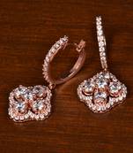 Rose Gold Plated American Diamond Embellished Danglers 216ED391