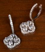 Rhodium Plated American Diamond Embellished Danglers 216ED393
