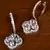 Rhodium Plated American Diamond Embellished Danglers 216ED393