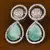 Rhodium Plated American Diamond and Mint Stone Embellished Earrings 216ED398