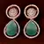 Rose Gold Plated American Diamond and Mint Stone Embellished Earrings 216ED403