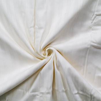 Premium Luxury Cotton Satin Striped Double Bed King Size Bedsheet (100 In x 108 In) with 2 pillow cover - White 4