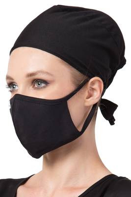 2 Pcs Set-Under Hijab Tie Up Cap and Mask Combo 4