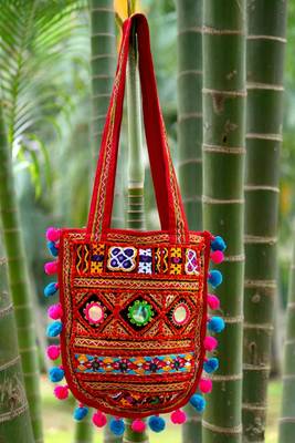 MultiColor Cotton  Kutch  HandBag  1
