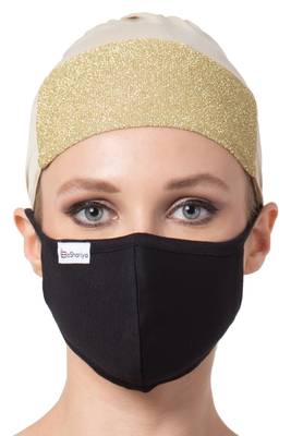 2 Pcs Set-Under Hijab Shimmer Cap and Mask Combo 1