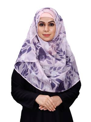 JSDC Leaf Printed BSY Magic Scarf Hijab For Women 1