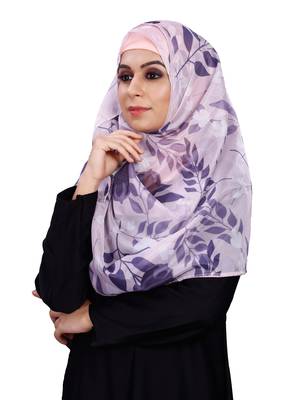 JSDC Leaf Printed BSY Magic Scarf Hijab For Women 3