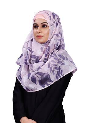 JSDC Leaf Printed BSY Magic Scarf Hijab For Women 4