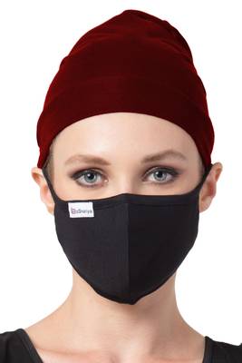 2 pcs Set-Under Hijab Bonnet Cap and Mask Combo 1