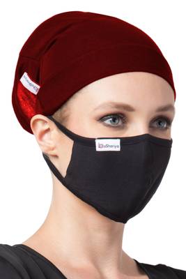 2 pcs Set-Under Hijab Bonnet Cap and Mask Combo 2