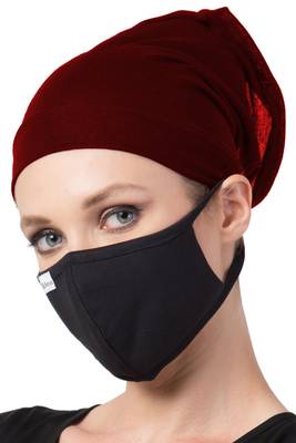 2 pcs Set-Under Hijab Bonnet Cap and Mask Combo 3