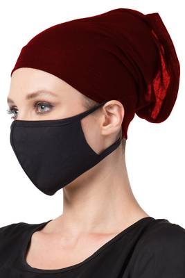 2 pcs Set-Under Hijab Bonnet Cap and Mask Combo 5