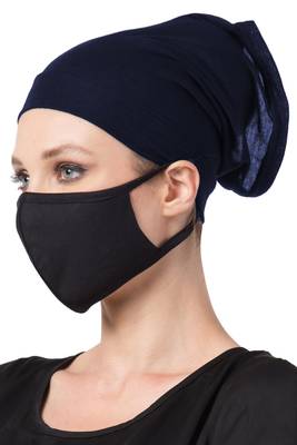2 Pcs Set-Under Hijab Bonnet Cap and Mask Combo 5