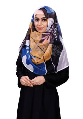 JSDC Women Printed Free Size BSY Magic Scarf Hijab Dupatta 1