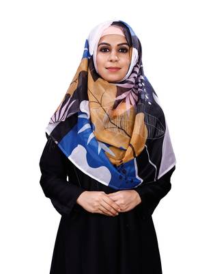 JSDC Women Printed Free Size BSY Magic Scarf Hijab Dupatta 2