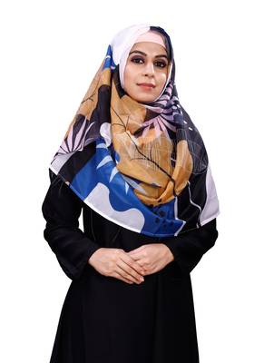JSDC Women Printed Free Size BSY Magic Scarf Hijab Dupatta 3