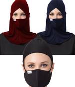 6 Pcs Set-Under Hijab Cap and Mask Combo