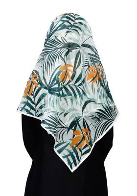 JSDC Women Tropical Leaf Printed BSY Magic Scarf Hijab Stole 3
