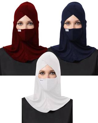 6 Pcs Set-Under Hijab Cap and Mask Combo 1
