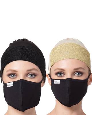 4 Pcs Set-Under Hijab Cap and Mask Combo 1