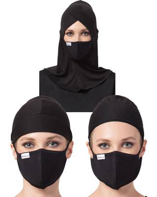 6 Pcs Set-Under Hijab Cap and Mask Combo 1