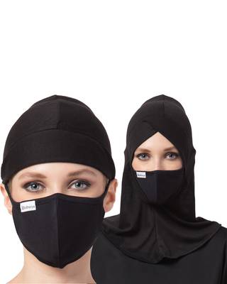 4 Pcs Set-Under Hijab Cap and Mask Combo 1