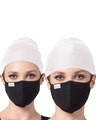 4 Pcs Set-Under Hijab Cap and Mask Combo 1