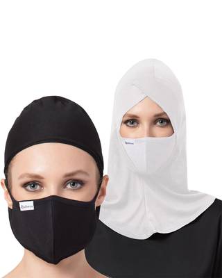 4 Pcs Set-Under Hijab Cap and Mask Combo 1