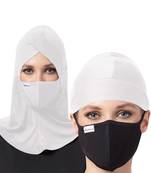 4 Pcs Set-Under Hijab Cap and Mask Combo